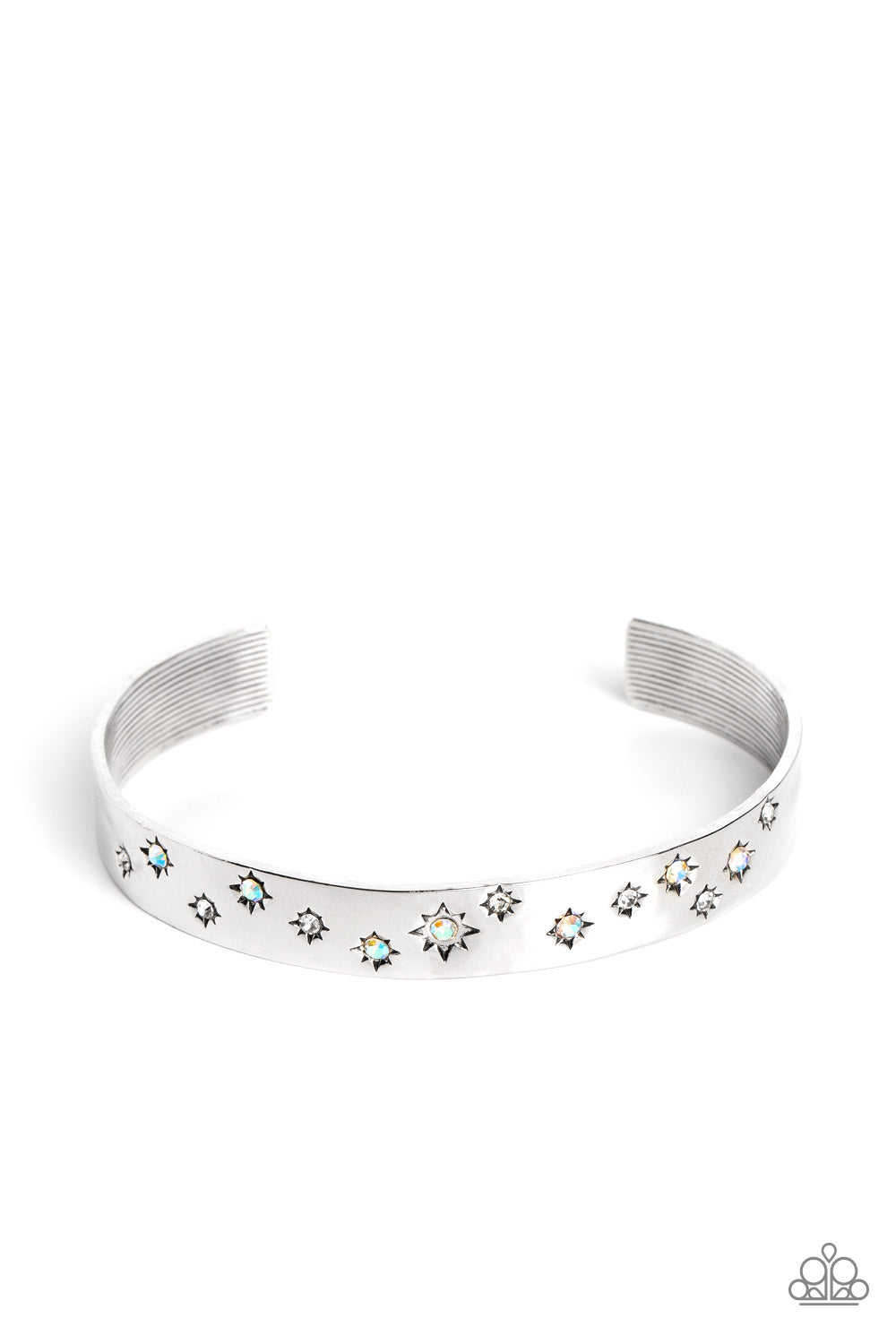 Paparazzi Starburst Shimmer White Bracelet