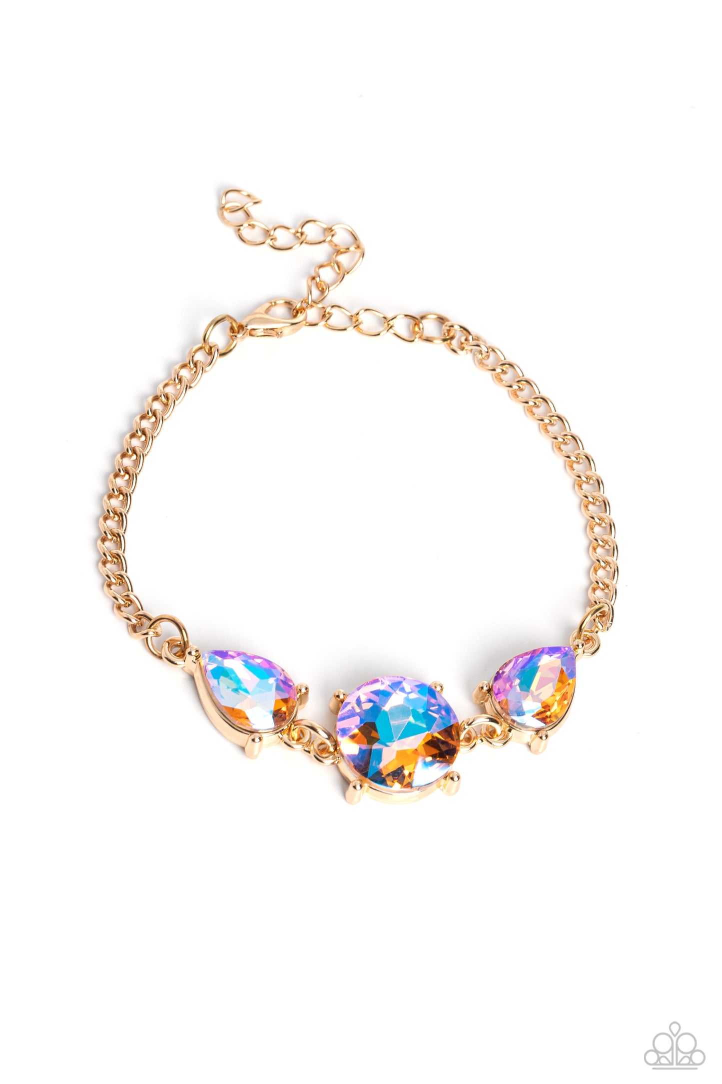 NEW RELEASE - Twinkling Trio - Gold Bracelet - Paparazzi