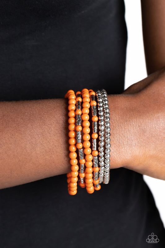 Paparazzi - Mythical Magic - Orange Bracelet
