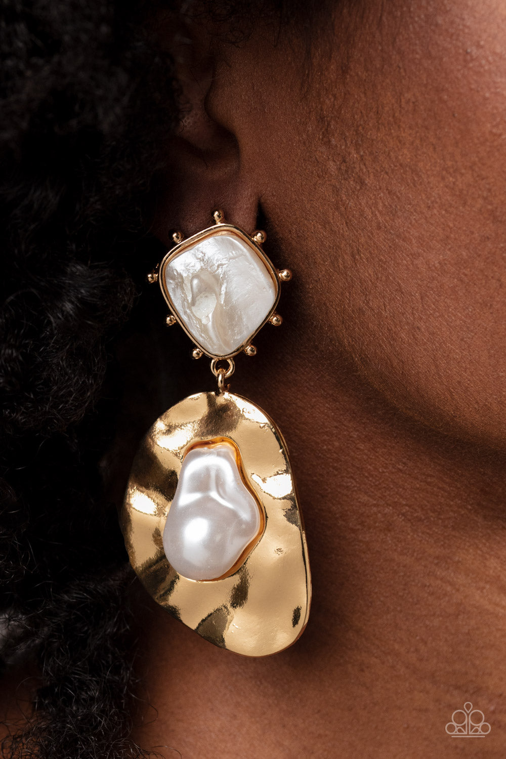 Paparazzi- Rippling Rhapsody - Gold Earrings