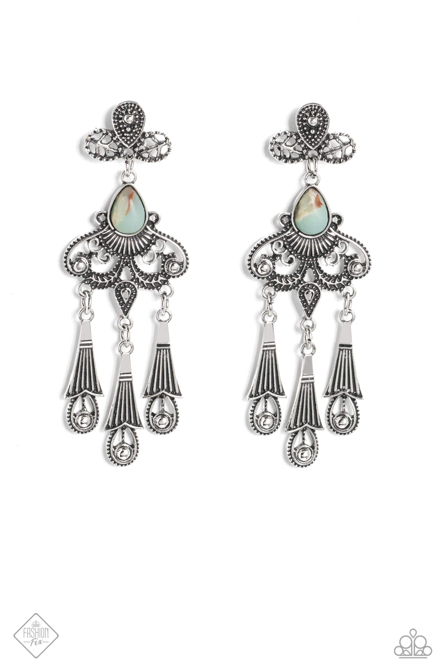 Paparazzi - Revered Rustic - Turquiose Earrings