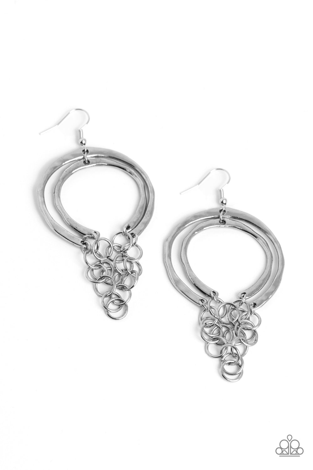 Paparazzi - Dont Go CHAINg-ing - Silver Earrings