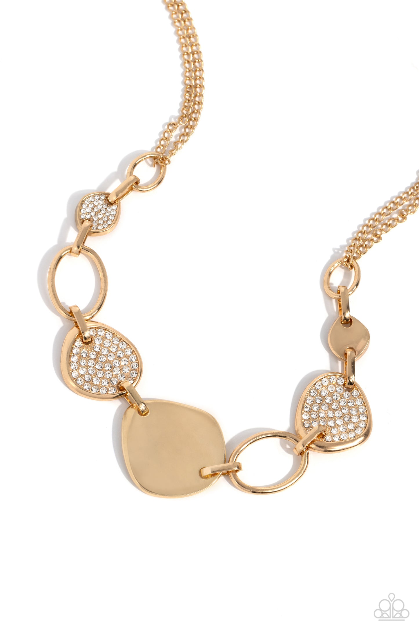 Paparazzi - Asymmetrical Attention - Gold Necklace