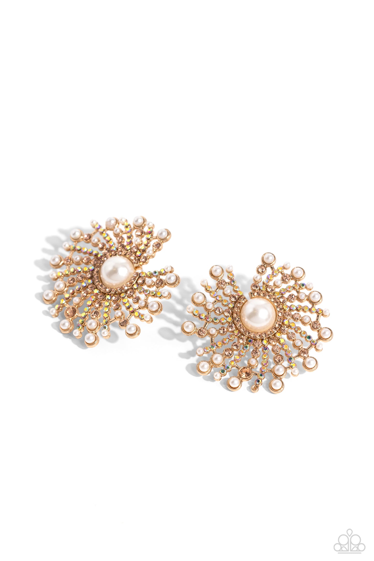 Paparazzi Fancy Fireworks Gold Earrings