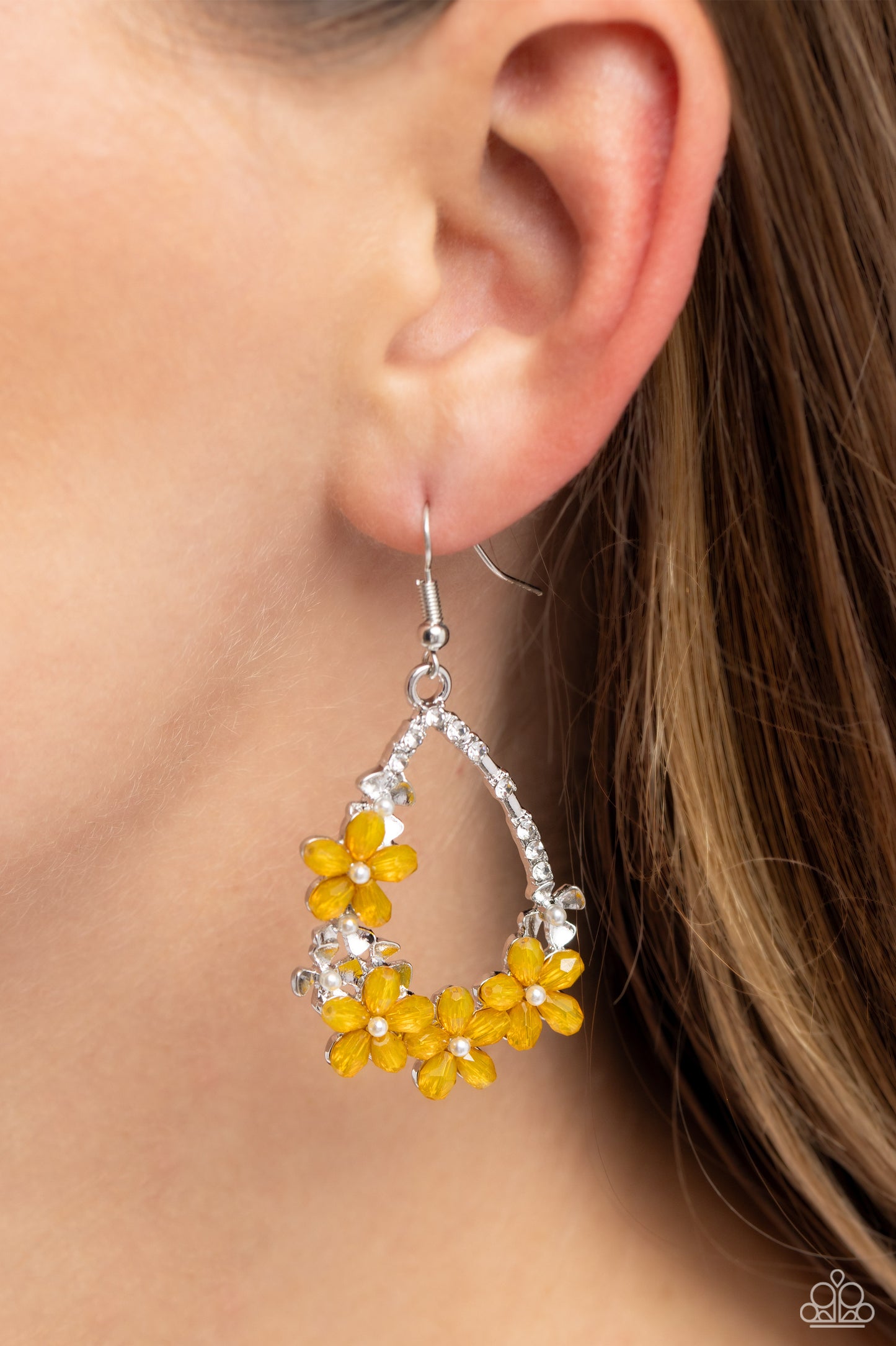 Paparazzi - Boisterous Blooms - Yellow Earrings