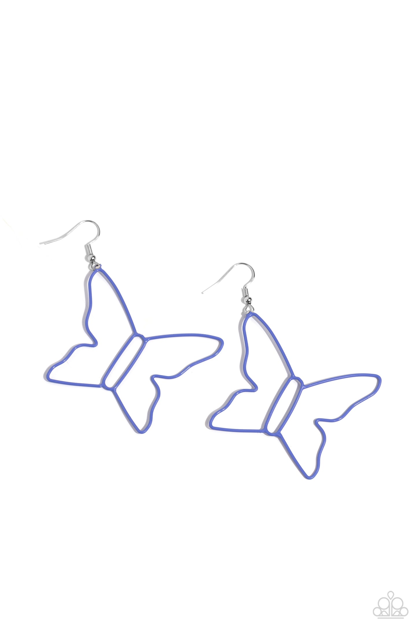 Soaring Silhouettes - Blue - Paparazzi Earrings