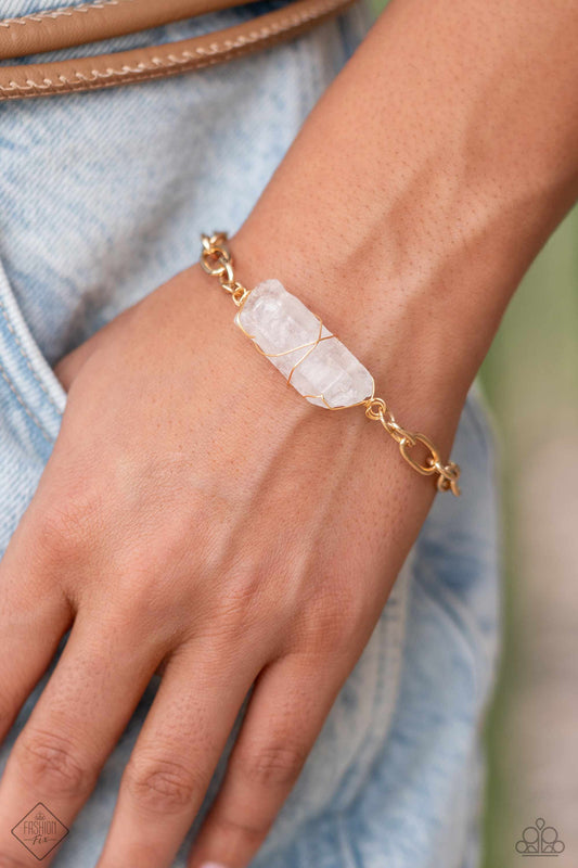 Paparazzi - Mineral Merit - Gold Bracelet