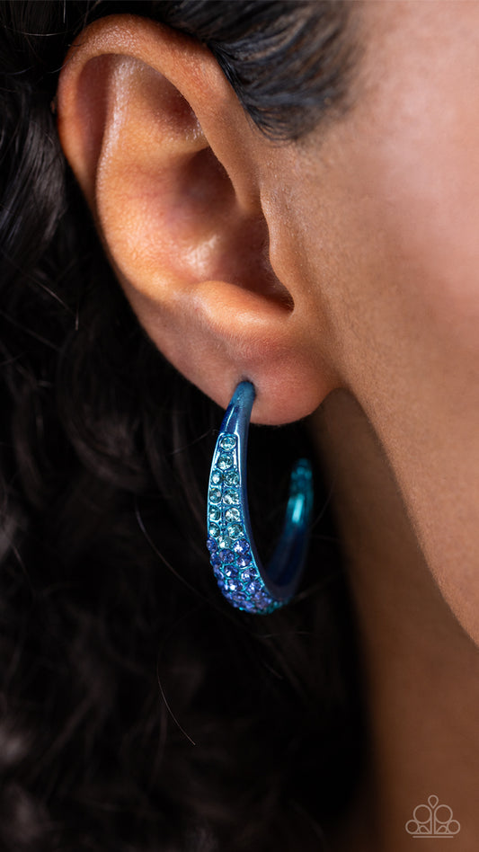 Paparazzi - Obsessed with Ombré - Blue Earrings