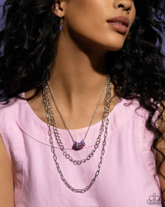 Colorful Cadet - Purple - Paparazzi Necklace