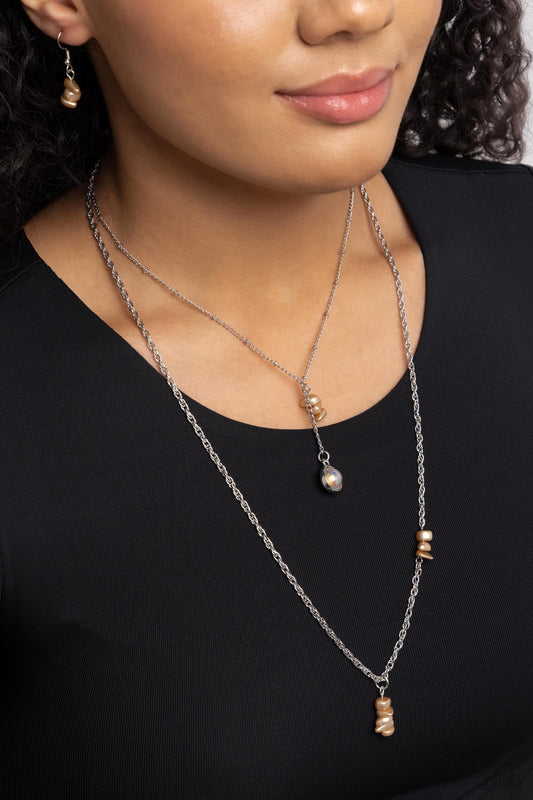Leisurely Layered - Brown - Paparazzi Necklace