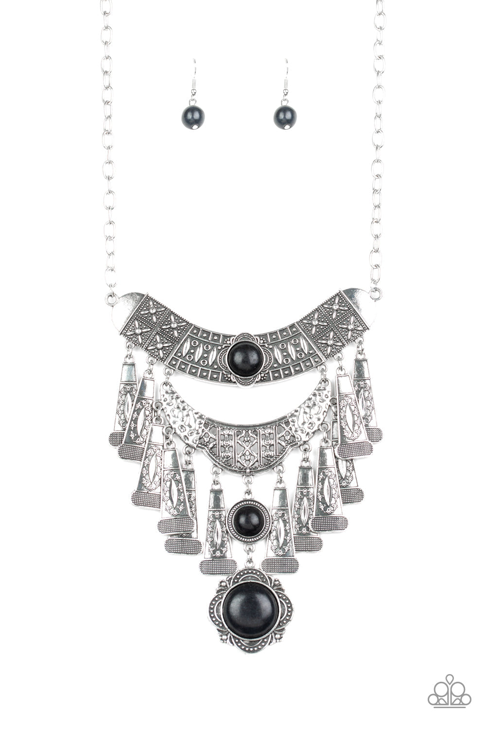 Sahara Royal Necklace - Black Paparazzi