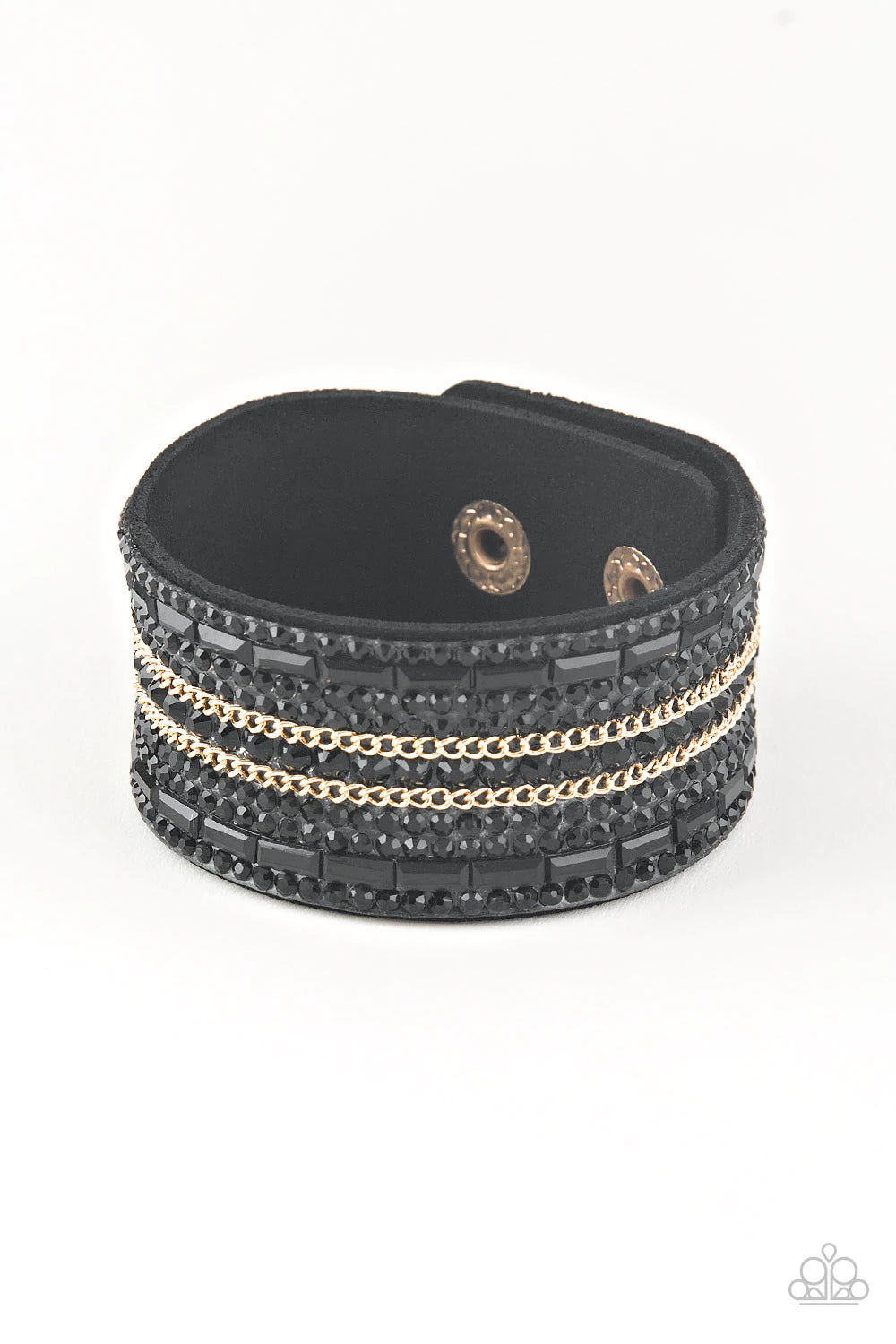 Rebel Radiance - Black Snap Bracelet Paprazzi