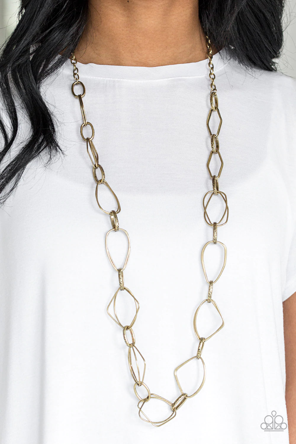 Paparazzi Attitude Adjustment - Brass Necklace