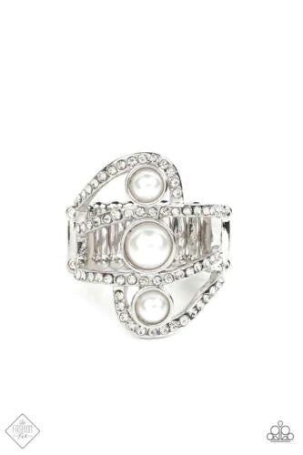 Color Me Envious White Pearl Paparazzi Ring - Paparazzi