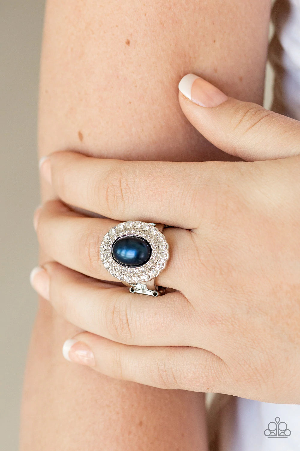 Sprinkle on the Shimmer - Blue Paparazzi Ring