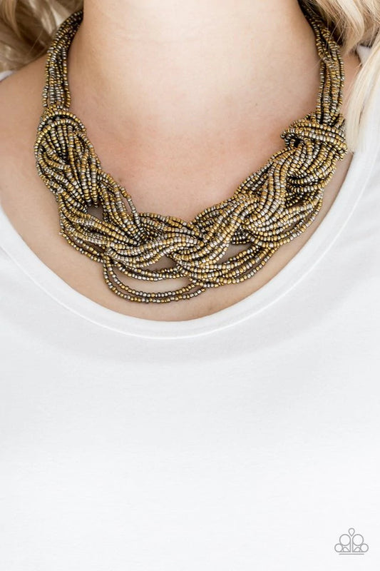 Paparazzi  City Catwalk - Brass  Necklace