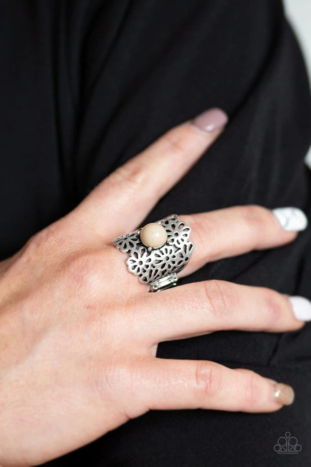 Paparazzi Ring Flower Shower - Brown Ring