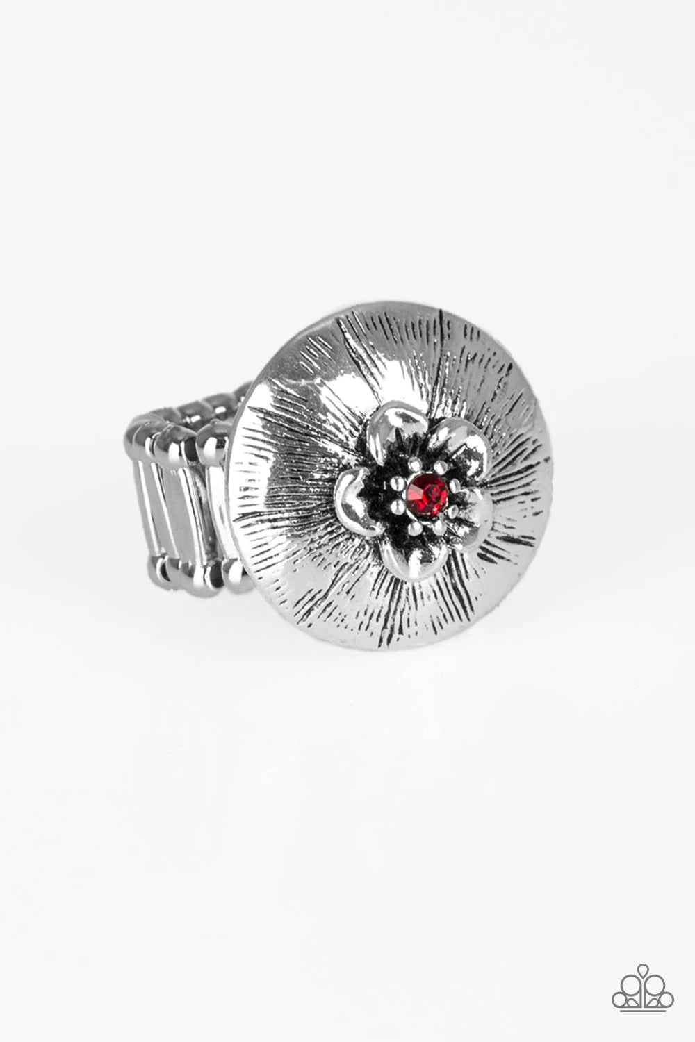 PAPARAZZI RING- Blooming Beach Party - Red