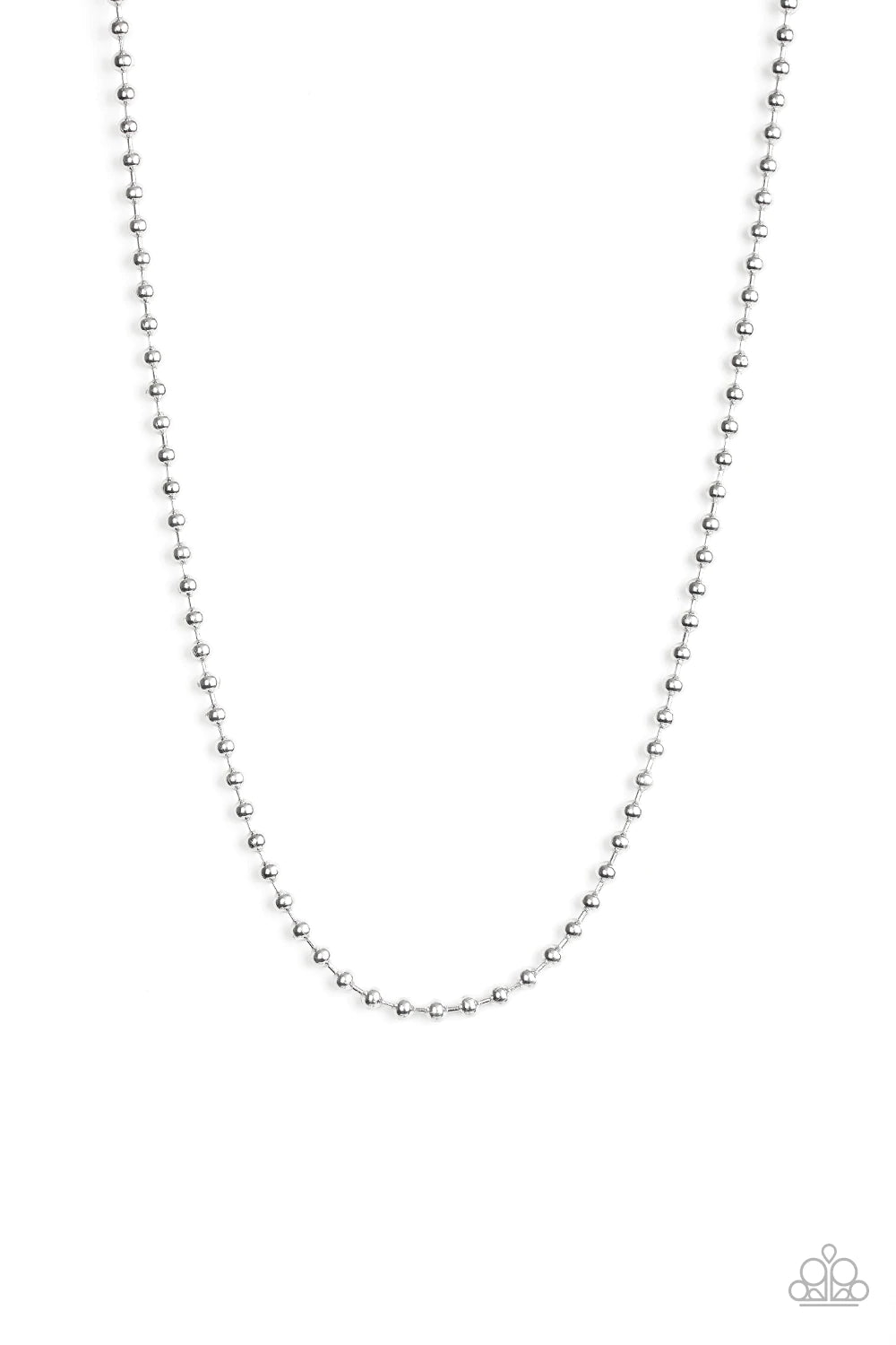 Paparazzi Mardi Gras Madness - Silver Men's Necklace