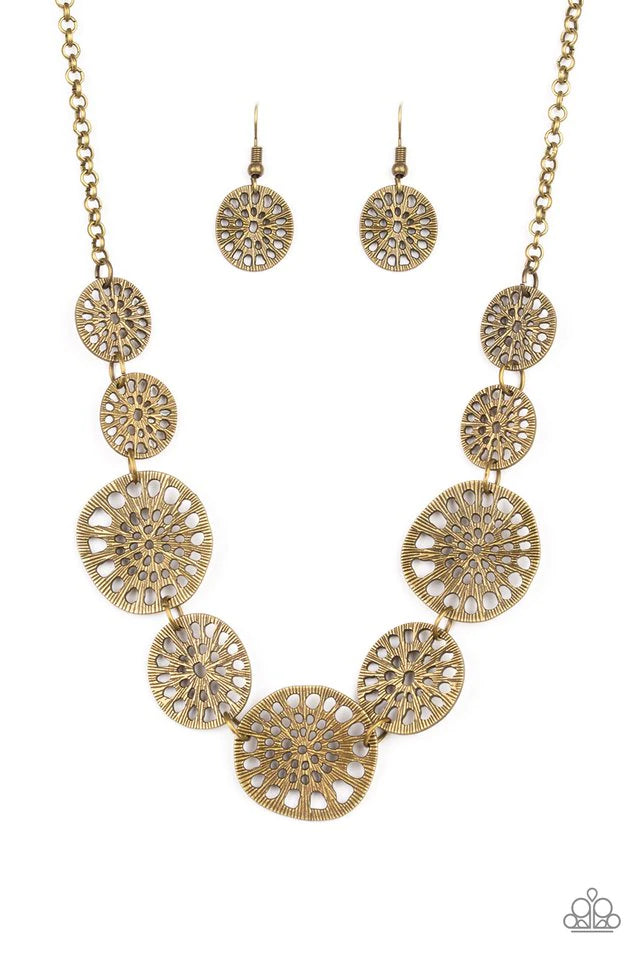 Our Own Free WHEEL - Brass Necklace Paparazzi