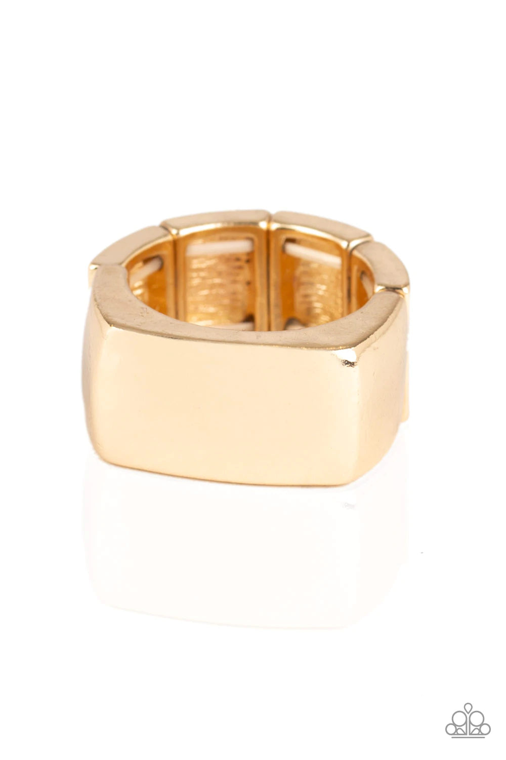 Paparazzi Straightforward - Gold Men's Ring Paparazzi