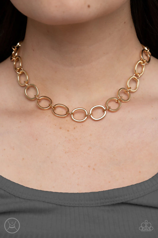 Paparazzi 90S NOSTALGIA - Gold Circle Choker- PAPARAZZI