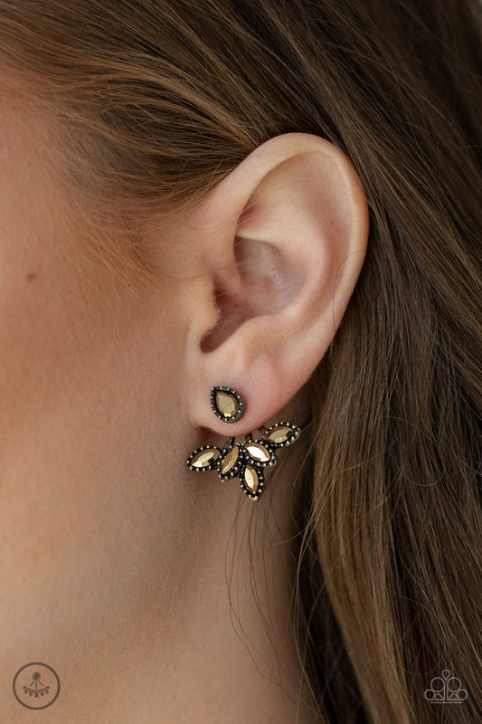 Paparazzi A Force To BEAM Reckoned With - Brass  Earrings