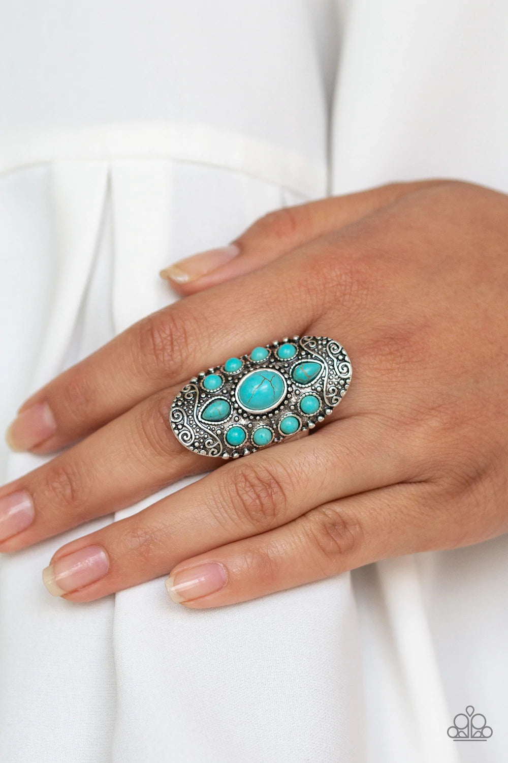 Stone Sunrise - Turquoise Ring Paparazzi