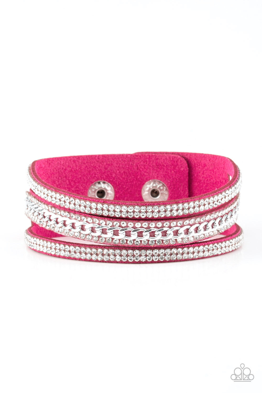 Rollin In Rhinestones - Pink Bracelet Paparazzi