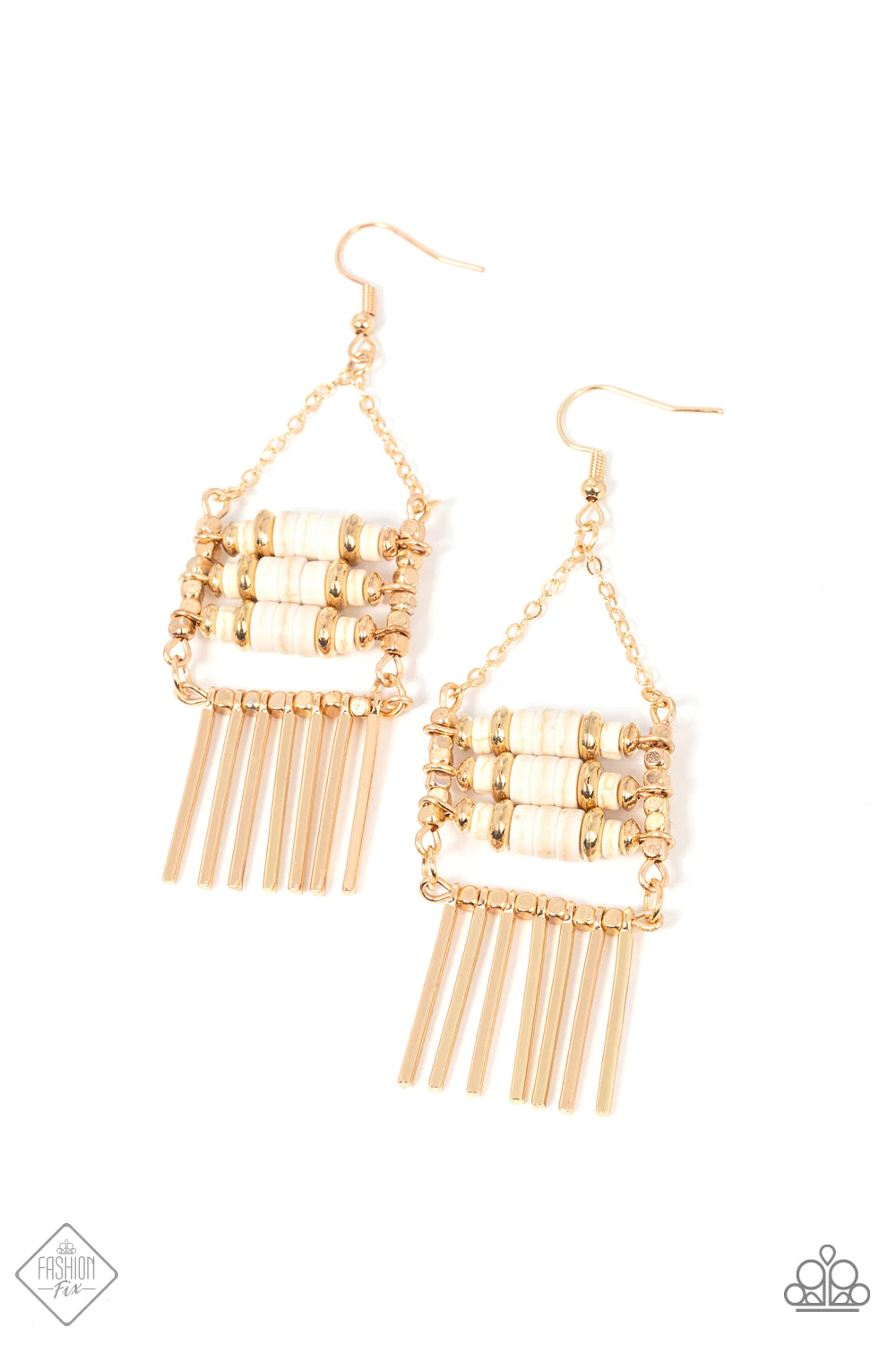 Paparazzi Tribal Tapestry - Gold Earrings