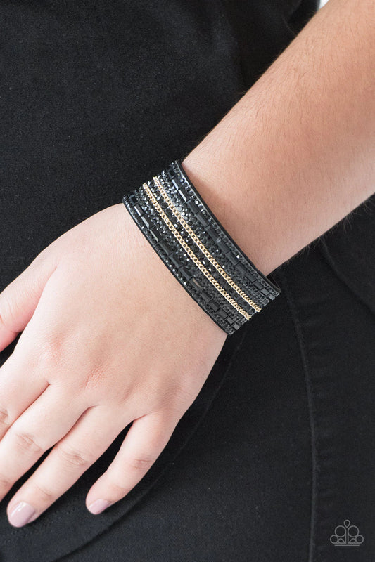 Paparazzi Rebel Radiance - Black Snap Bracelet