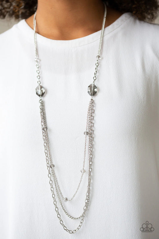 Dare to Dazzle - Silver Necklace Paparazzi