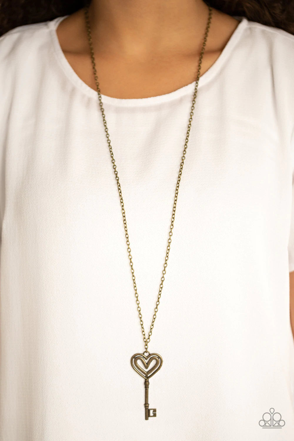 Unlock My Heart - Brass Necklace Paparazzi