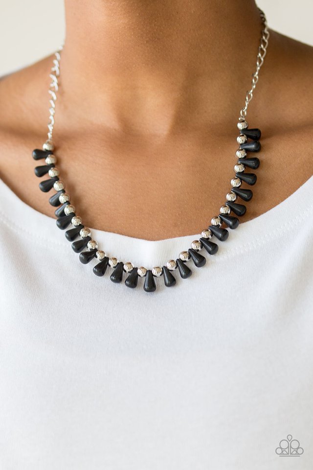 Paparazzi Extinct Species Black Necklace