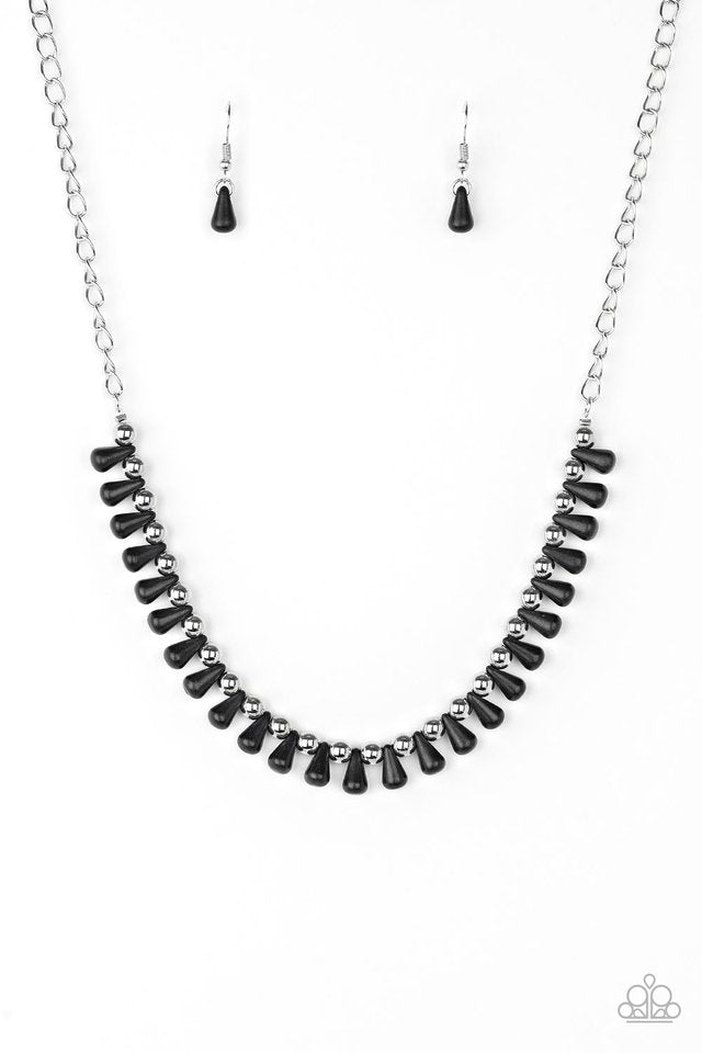 Paparazzi Extinct Species Black Necklace