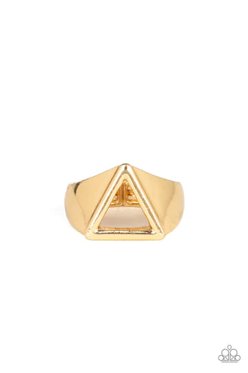 Trident - gold - Paparazzi Men's Ring