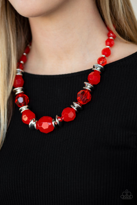 Dine and Dash Necklace Red Paparazzi