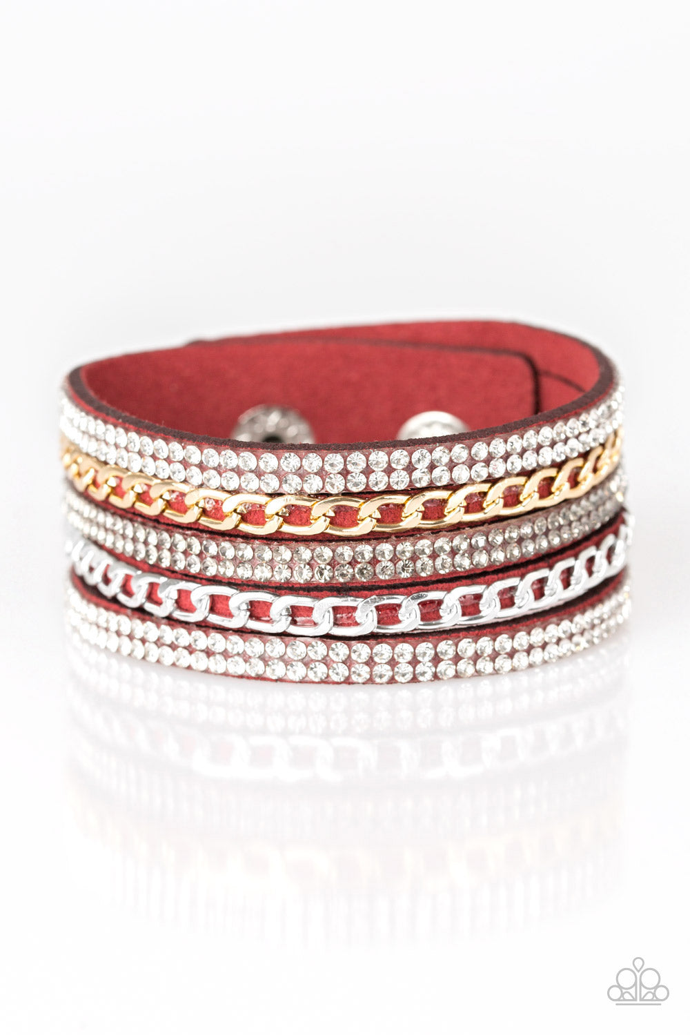 Fashion Fiend - Red Snap Bracelet Paparazzi